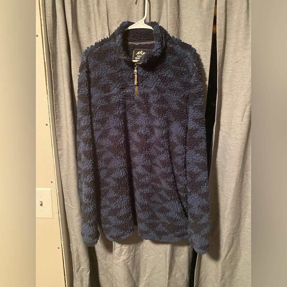 Oversized blue jacket